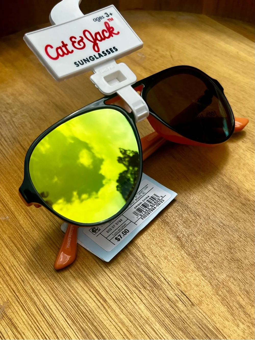 *3/$15, Cat & Jack Kids Aviator Sunglasses - Black Frames with Mirrored Lenses